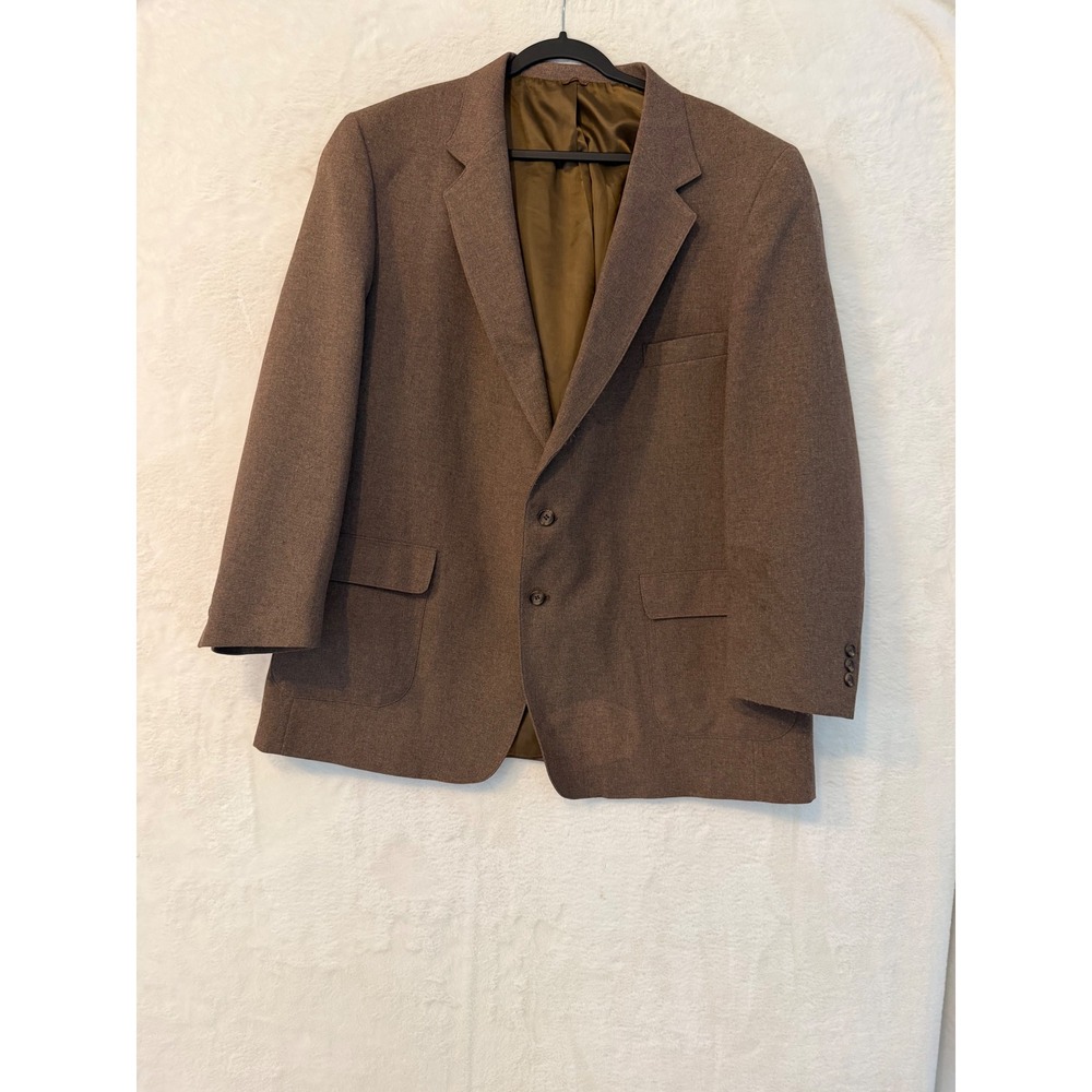 Levis Action Suit Blazer Mens 52L Brown Vintage Made in USA Sta-Prest Sport Coat